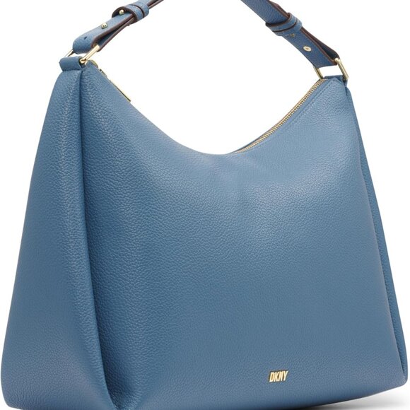 Women's Dkny Coastal Blue Hobo Bag with Zipper Closure for Daily Use - Picture 5 of 5